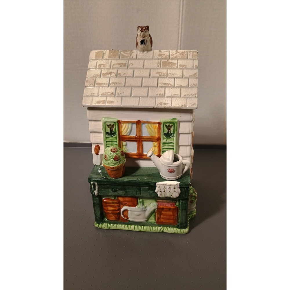 Vintage Fitz and Floyd Potting Shed Cookie Jar